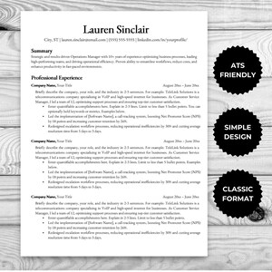 ATS Friendly Resume Template | Simple & Classic CV | Microsoft Word Only