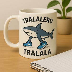 Tralalero Tralala Mug – Italian Brainrot Meme Mug | Funny TikTok Lore Mug | Absurdist AI Meme Gift | Coworker Gift | Secret Santa Gift
