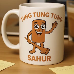 Tung Tung Tung Sahur Mug | Italian Brainrot Mug | Meme Mug | Tiktok Mug | Coworker Gift | Nerd Gift | Italian Brainrot Lore