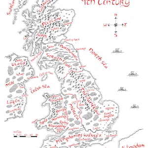 Carte de la Grande-Bretagne viking