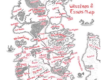 Carte Westeros et Essos