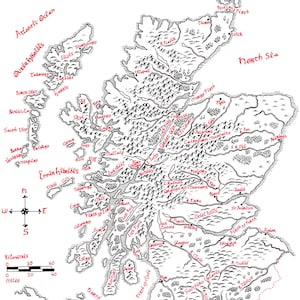 Carte de l'Ecosse