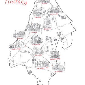 Carte des pubs de Finchley