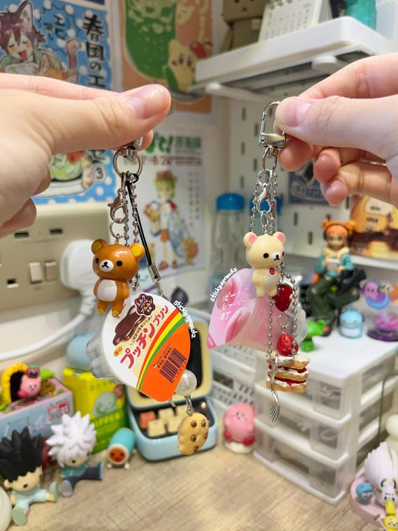 USA UNAVAILABLE* Matching Rilakkuma Pudding Dessert Keychains - Etsy