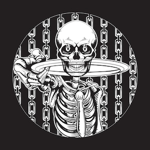 Disc Golf, Disc Dye Stencil - Digital SVG Download of a Skeleton lining up the next shot!