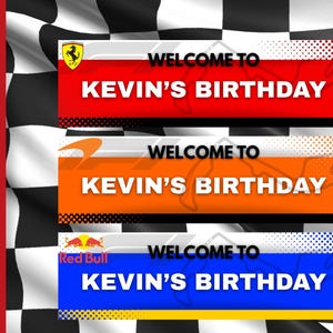 Formula 1 Racing Custom Banner / Personalized F1 Party Decorations / F1 PARTY Digital Download