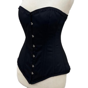 Women&#39;s Heavy Duty Double Steel Boned Overbust Waist Trainer Corset – Twill Cotton Costume Corset