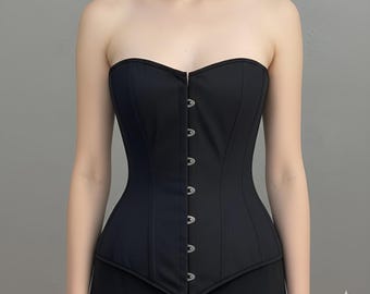 O YES Women's 26 Double Steel Boned Underbust Corset/Heavy Duty Waist Training Cincher Shaper Corset C33 (Ivory - Plus Size Lingerie