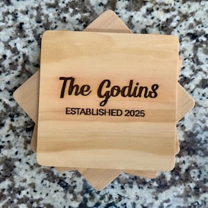 Customized Cutting Board, Coasters Perfect for Weddings or Housewarming