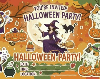 ハロウィン魔女ステッカー