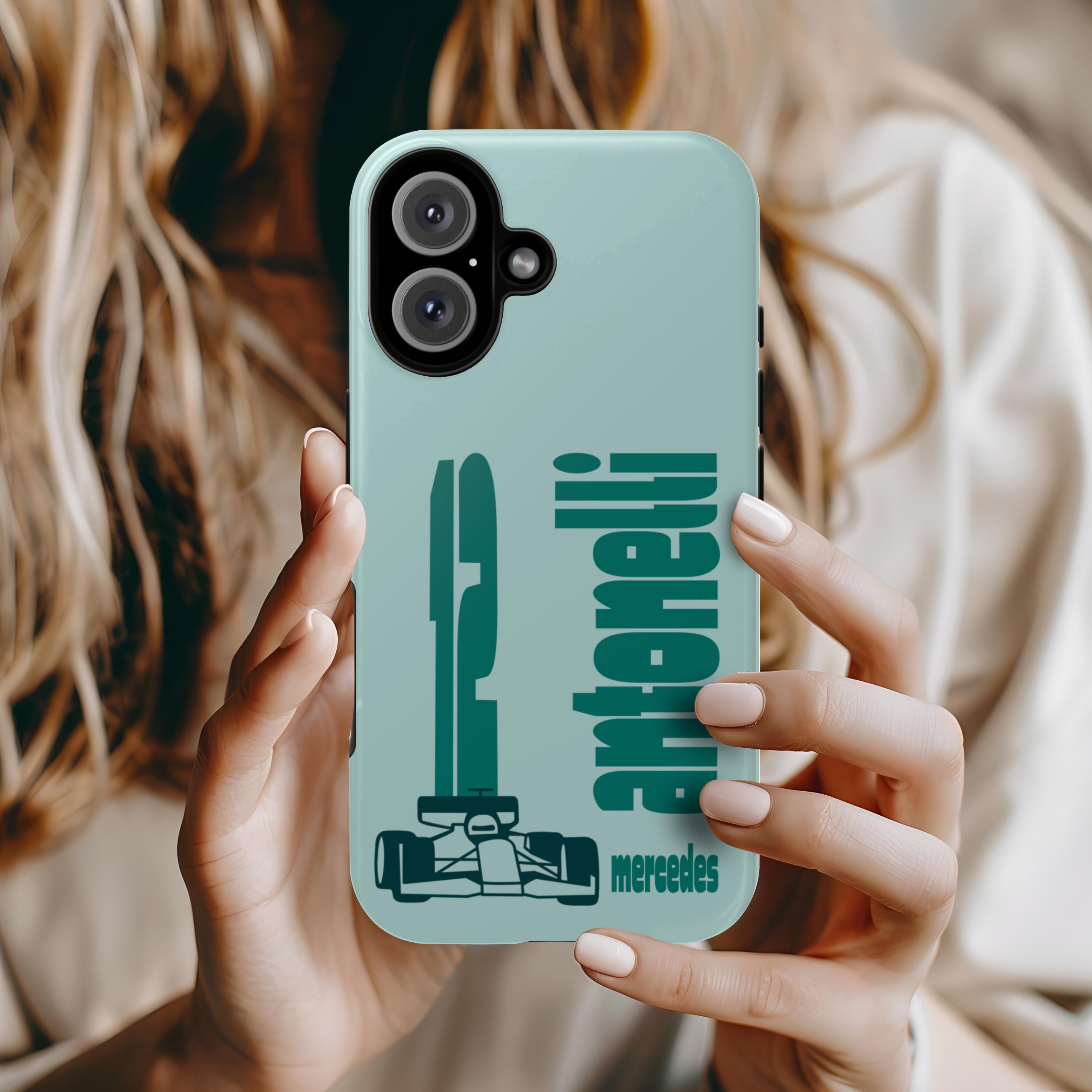Coque De Protection Pour IPhone 16 Pro Max Motif Carbone Mercedes Amgblanc