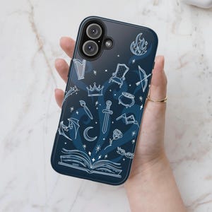 Etui na telefon inspirowane ACOTAR, The Night Court iPhone 16 15 14 13 12 11, książkowy prezent dla miłośników fantasy, romantyczne etui na Samsunga w stylu fantasy