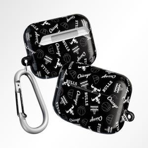 Chicago Basketball AirPod Case, Cute Bulls Fan Gift, Sports Headphone Cover, Collage Case, Apple AirPod Pro Gen 1, 2, 3, Airpod Max