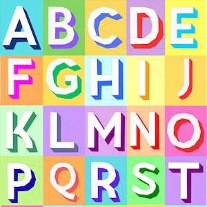 Alphabet Quilt- Foundation Paper Piecing Pattern - All 26 letters included- instant download