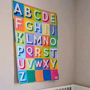 Modern Alphabet Quilt Pattern - Foundation Paper Piecing Pattern - All 26 letters included- instant download