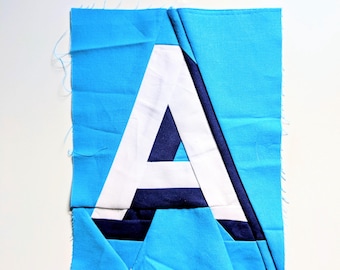 Foundation Paper Piecing Pattern - Letter A with shadow