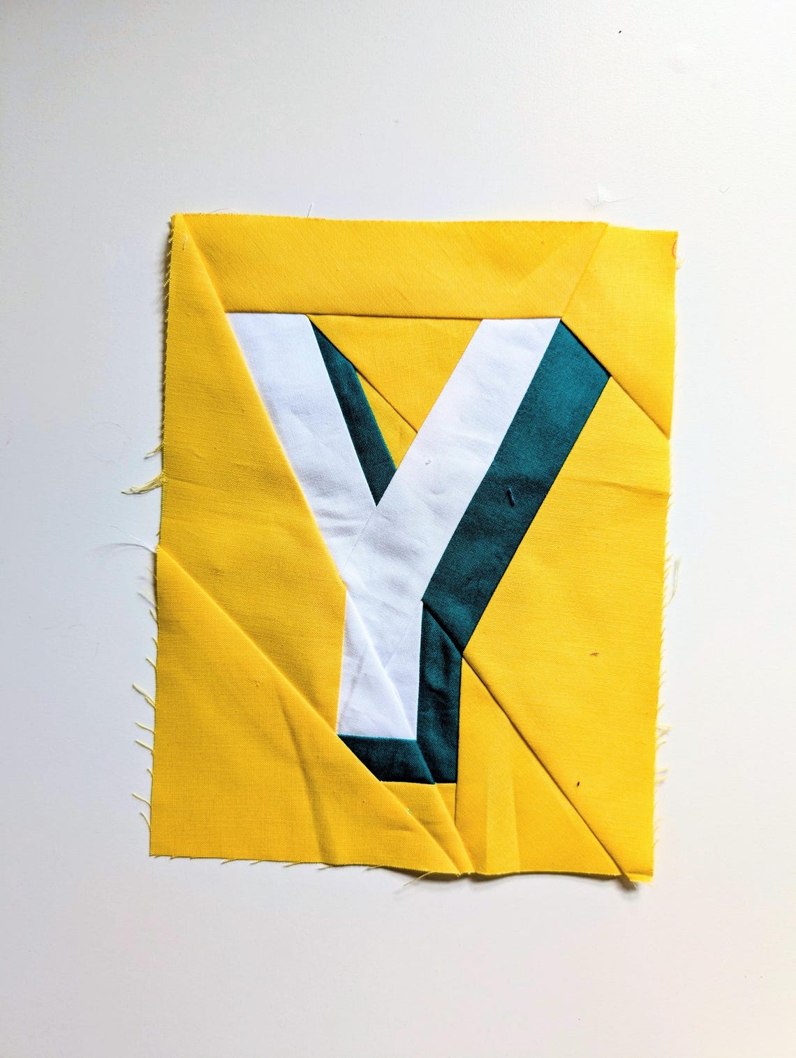 Foundation Paper Piecing Pattern - Letter Y With Shadow - Etsy