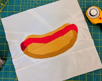Hot Dog Quilt FPP Pattern: Intermediate Foundation Paper Piecing (PDF Pattern)
