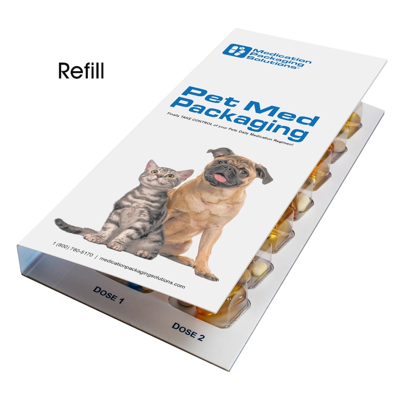 For Dogs and Cats with Chronic Conditions, Easy to Fill at Home, Medication and Supplement Blister Card Organizer image 10