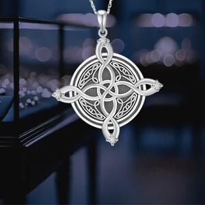 Witches Knot Necklace 925 Silver Celtic Knot Good Luck Jewelry For Women
