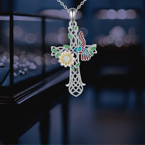 Flyow Collana PandAmore - Ciondolo A Cuore Con Due Panda In Argento 925 E Zirconi - Gioiello Ipoallergenico Per Donne Amanti Dei Panda, Regalo Idea