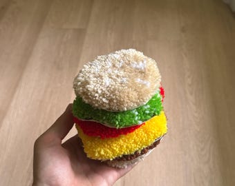 Cheeseburger Rug Coasters