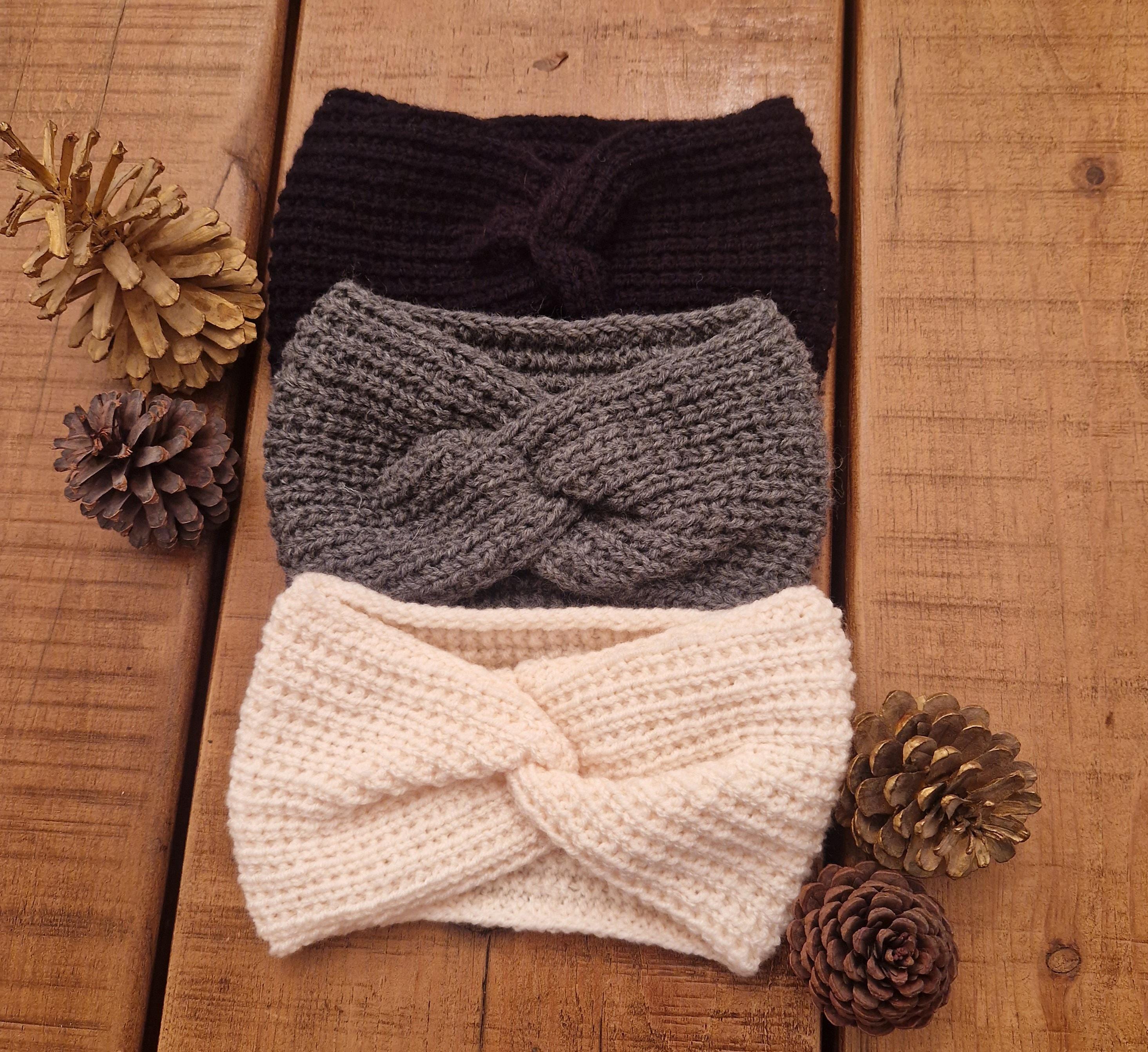 Hoofdband voor dames, winter, 2 stuks, gebreide hoofdband voor meisjes en vrouwen, verdikte haarband, dames, gebreide hoofdband (roze, wit Hoofdband voor dames, winter, 2 stuks, gebreide hoofdband voor meisjes en vrouwen, verdikte haarband, dames, gebreide hoofdband (roze, wit