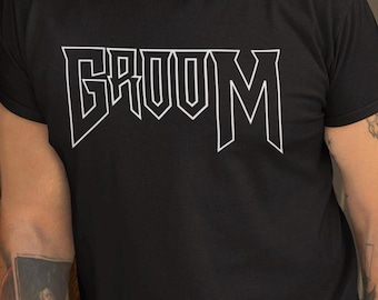 Heavy Metal Groom T-Shirt Men&#39;s Softstyle Tee Rock Music Lover TShirt Tee Shirt Rocker Hair Metal Doom Punk Stoner Wedding Alt Merch