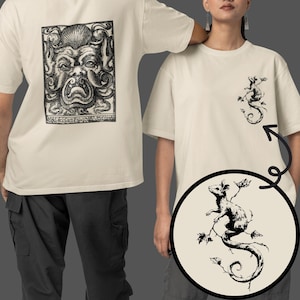 Grotesque Gargoyle Tee Gothic Medieval Punk Unisex T-Shirt Rat Heavy Metal Historical Shirt Fantasy Vintage Graphic Tee Unique Castlecore