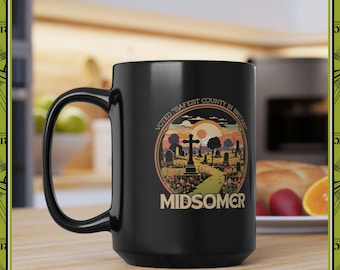 Midsomer Murders Coffee Mug 15oz 11oz Retro Souvenir Murder Crime British TV Police John Nettles UK Mystery Classic Dark Humour Sarcastic