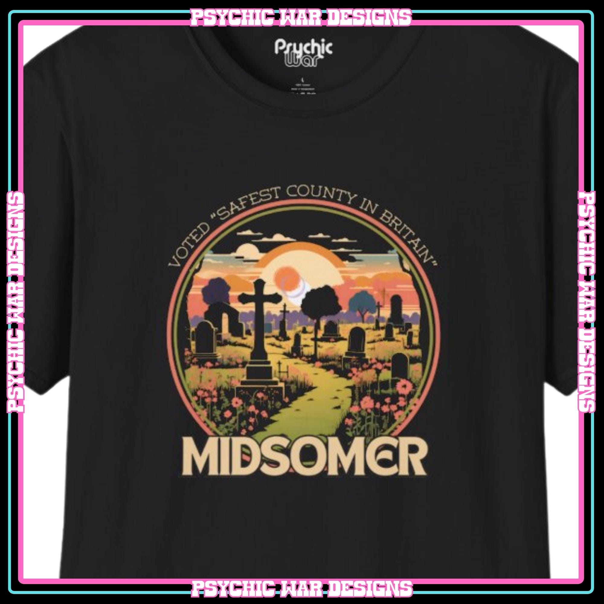 Midsomer Murders T-Shirt, Retro Souvenir Tee Murder Crime British TV Police Shirt John Nettles UK Mystery Classic Dark Humour Sarcastic