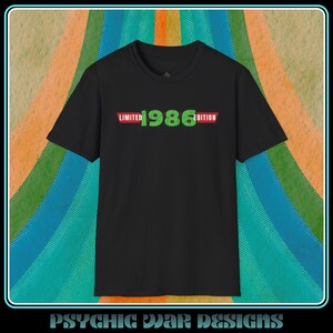 40th Birthday T-Shirt, 1986 Retro Ltd Edition Tee Forty Birthday Shirt 90s Cartoon Tee Ninja Turtle TMNT Gift For Him Her Nostalgia Party