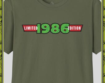 40. Geburtstag Shirt Limited Edition 1986 T-Shirt Vintage 1986 Geburtstagsgeschenk Born In 1986 Retro 90er Jahre Cartoon T-Shirt Ninja Turtle Shirt TMNT