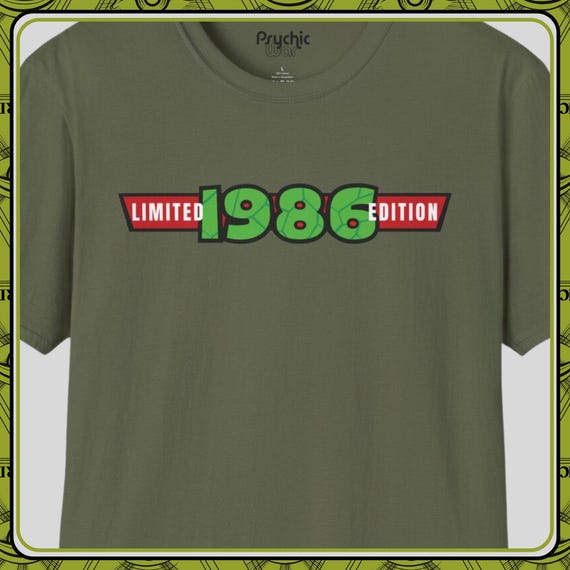 40th Birthday Shirt Limited Edition 1986 Tee Vintage 1986 Birthday Gift Born In 1986 Retro  90s Cartoon Tee Ninja Turtle Shirt TMNT
