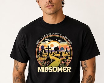 Midseimer Murders T-Shirt | Britisches Krimi TV Geschenk | Inspektor Barnaby Shirt | John Nettles Fan T-Shirt | Gemütliches Geheimnis Geschenk | Britische Fernsehserie