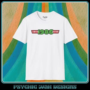 40th Birthday T-Shirt, 1986 Retro Ltd Edition Tee Forty Birthday Shirt 90s Cartoon Tee Ninja Turtle TMNT Gift For Him Her Nostalgia Party