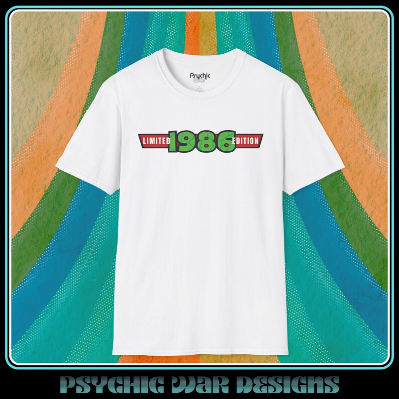 40th Birthday T-Shirt, 1986 Retro Ltd Edition Tee Forty Birthday Shirt 90s Cartoon Tee Ninja Turtle TMNT Gift For Him Her Nostalgia Party