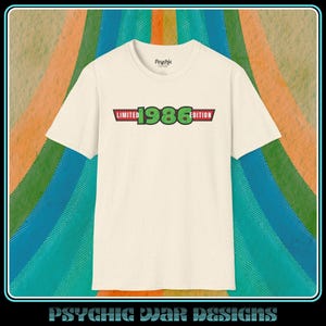 40th Birthday T-Shirt, 1986 Retro Ltd Edition Tee Forty Birthday Shirt 90s Cartoon Tee Ninja Turtle TMNT Gift For Him Her Nostalgia Party