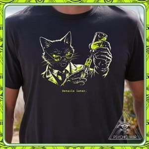 Re-Animator Cat Shirt, Details Later T Shirt, Horror Comedy Tee, Herbert West Cat, Cult Horror Movie Shirt, Black Cat Lover Tee