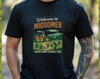 Midsomer Murders T-Shirt Retro Souvenir Tee Murder Crime British TV Police Shirt John Nettles UK Mystery Classic Dark Humour Sarcastic