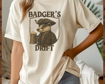 Badgers Drift Shirt Midseimer Murders T-Shirt Britische Mystery TV-Show Shirt Gemütliches Krimskram Geschenk Pub Liebhaber Retro Grafik Midseimer Murders Shirt
