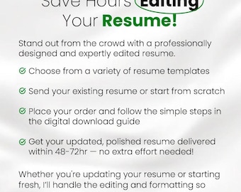 ATS-Friendly Resume Writing Service | Custom Professional CV for Job Applications |  Fast Delivery