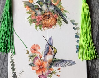 Set of 2 Handmade Paper Bookmarks – Unique and Elegant Design, Perfect Gift for Book Lovers, Handcrafted with Care for Readers and Writers