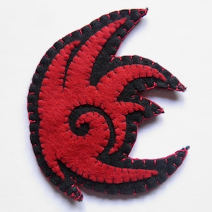 Shadow the Hedgehog Logo Handmade Felt Patch | Sonic the Hedgehog