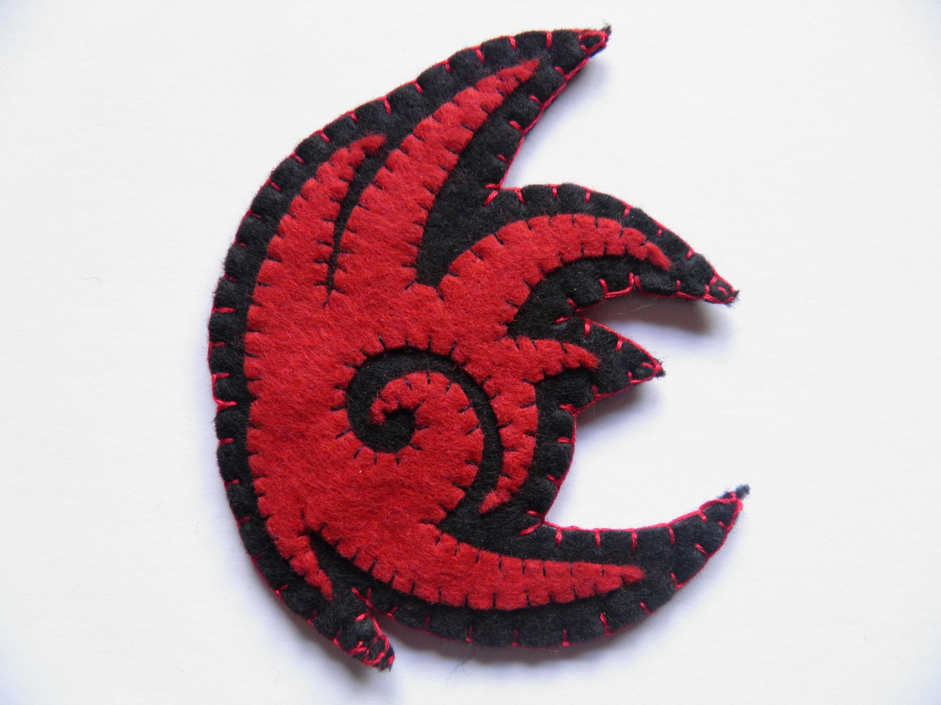 Shadow the Hedgehog Logo Handmade Felt Patch | Sonic the Hedgehog