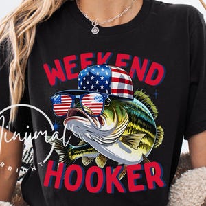 Patriotic Bass Fishing PNG: 4th of July Sublimation Design (Digital Download