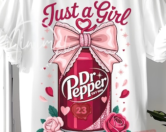 Coquette Dr Pepper PNG: Retro Soda Can Graphic (Digital Download)