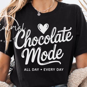 Chocolate Heart PNG: Minimalist Sweet Tooth Sublimation (Digital Download
