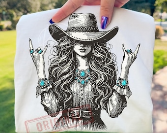 Boutique Western Rockstar Cowgirl Aesthetic Rodeo PNG Bundle, Retro Country Girl Turquoise Sublimation, Rustic Desert Clipart
