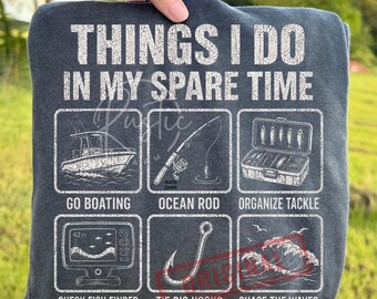 Funny Ocean Fishing Boat Lover PNG Bundle, Things I Do In My Spare Time Boating Sublimation, Coastal Boat Marine Life Digital Download